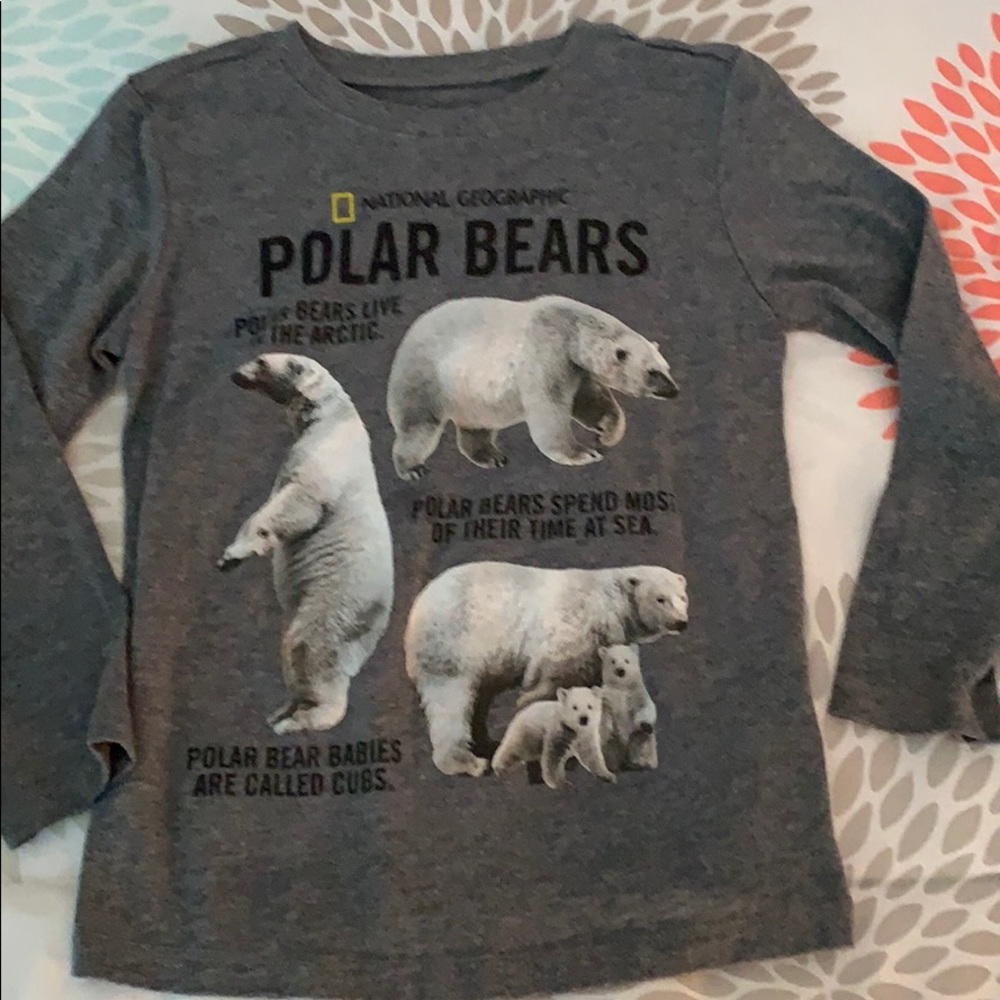 5T Long Sleeve T-shirt with Polar Bears